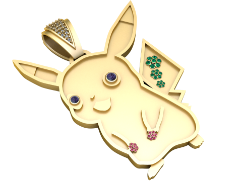 POKEMON CHARACTER PENDANT 3D PRINTABLE MODEL 3Dプリントモデル