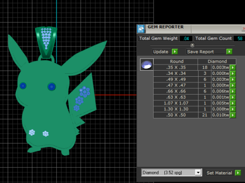 POKEMON CHARACTER PENDANT 3D PRINTABLE MODEL 3Dプリントモデル