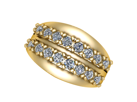 DOUBLE LAYERS DIAMOND RING 3D PRINTABLE MODEL 3Dプリントモデル