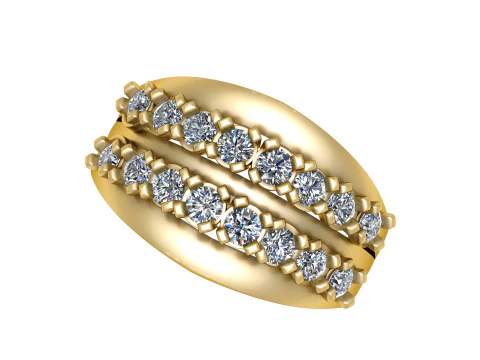 DOUBLE LAYERS DIAMOND RING 3D PRINTABLE MODEL 3D Print Model