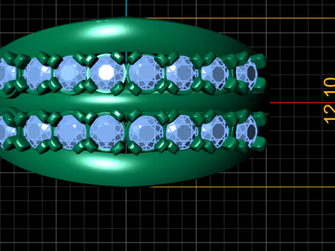 DOUBLE LAYERS DIAMOND RING 3D PRINTABLE MODEL 3D Print Model