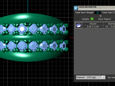 DOUBLE LAYERS DIAMOND RING 3D PRINTABLE MODEL 3Dプリントモデル
