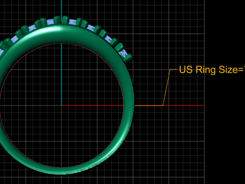 DOUBLE LAYERS DIAMOND RING 3D PRINTABLE MODEL 3Dプリントモデル