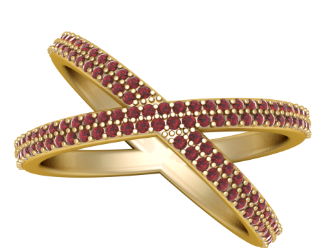 FANTASY RUBY RING 3D PRINTABLE MODEL 3D प्रिंट मॉडल