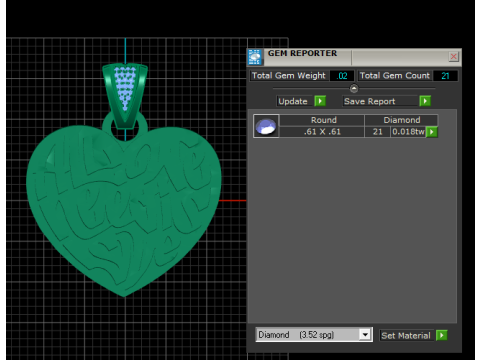 UNIQUE DESIGN HEART PENDANT 3D PRINTABLE MODEL 3Dプリントモデル