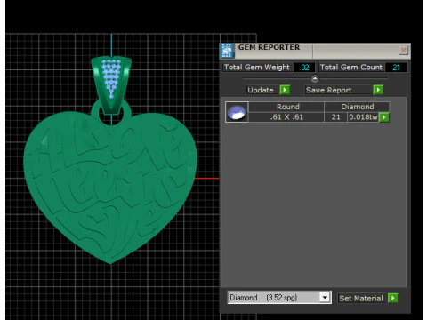 UNIQUE DESIGN HEART PENDANT 3D PRINTABLE MODEL 3D Print Model