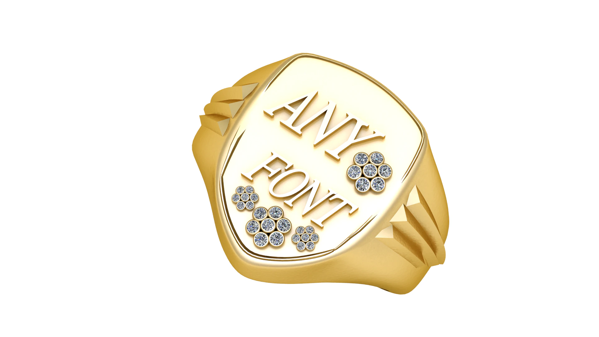 ANY FONT WORD RING 3D PRINTABLE MODEL 3D Print Model .c4d .max .obj .3ds .fbx .stl .blend 