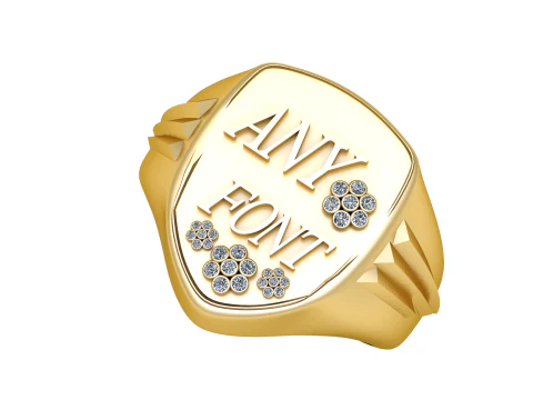 あらゆるフォントワードリングの3D印刷可能モデル 3Dプリントモデル