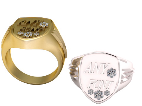 ANY FONT WORD RING 3D PRINTABLE MODEL 3D Принт Модель