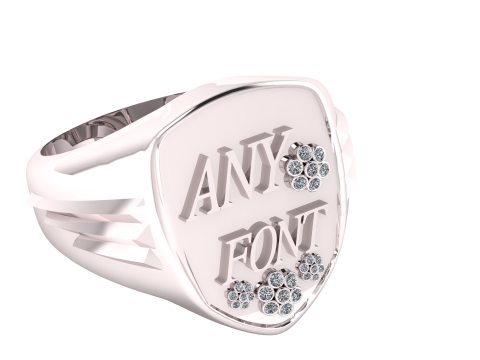 ANY FONT WORD RING 3D PRINTABLE MODEL 3D Принт Модель