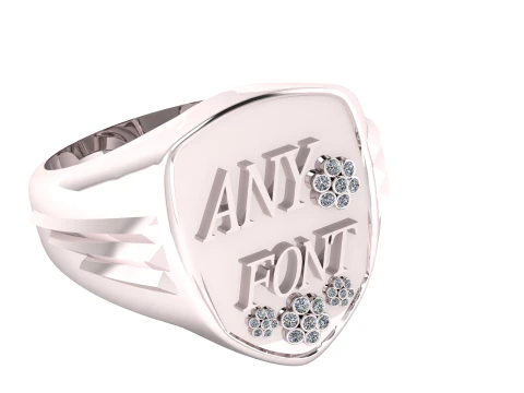 ANY FONT WORD RING 3D PRINTABLE MODEL 3D Print Model