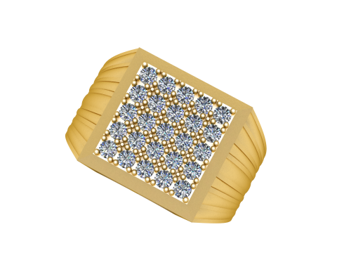 HIP HOP PRECIOUS RING 3D PRINTABLE MODEL 3D Print Model