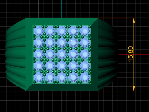 HIP HOP PRECIOUS RING 3D PRINTABLE MODEL 3D Print Model