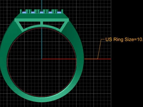 HIP HOP PRECIOUS RING 3D PRINTABLE MODEL 3D Print Model
