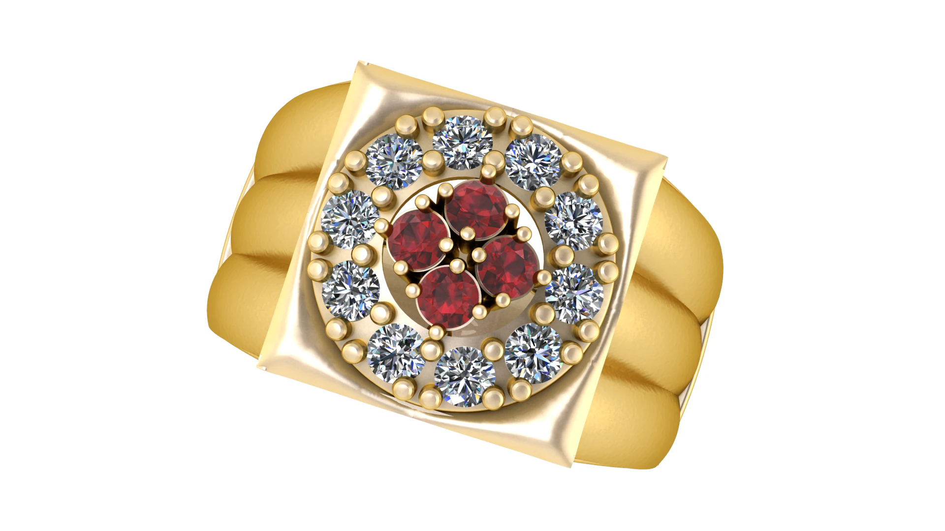 ANTIQUE RUBY WEDDING RING 3D PRINTABLE MODEL 3D Print Model .c4d .max .obj .3ds .fbx .stl .blend
