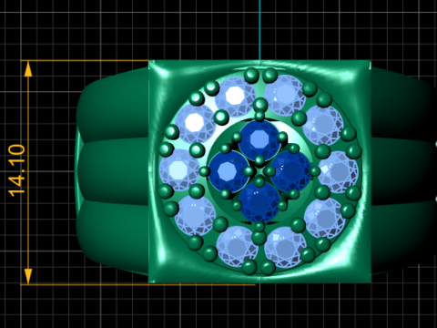 ANTIQUE RUBY WEDDING RING 3D PRINTABLE MODEL 3Dプリントモデル