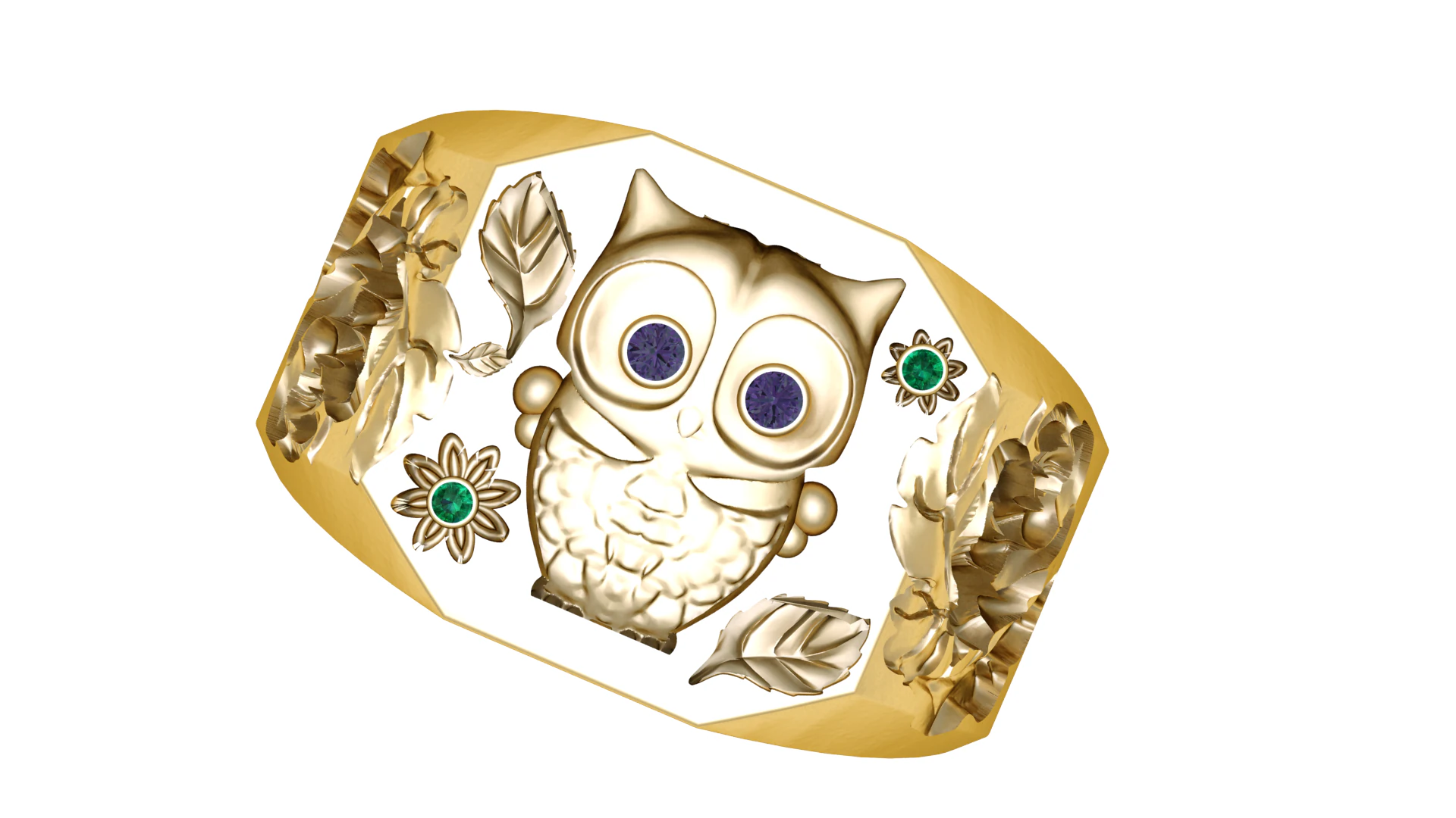 OWL BIRD DESIGN RING 3D PRINTABLE MODEL 3D Print Model .c4d .max .obj .3ds .fbx .stl .blend 