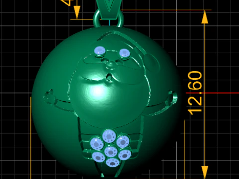 SANTA CLAUS BALL PENDANT 3D PRINTABLE MODEL 3D Print Model