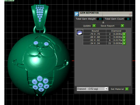 SANTA CLAUS BALL PENDANT 3D PRINTABLE MODEL 3D Print Model