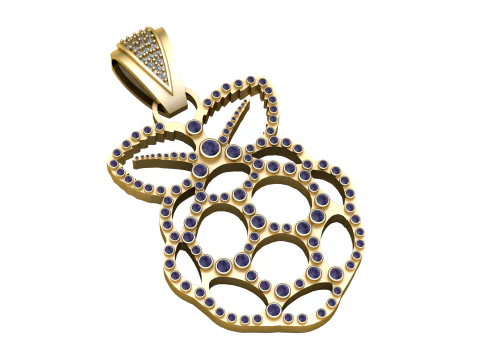 PENDENTE GRANATA STILE UVA MODELLO STAMPABILE 3D Modello di stampa 3D