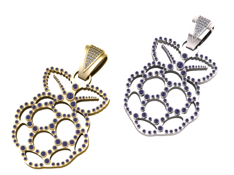 GRAPES STYLE GRENADE PENDAT 3D PRINTABLE MODEL 3Dプリントモデル