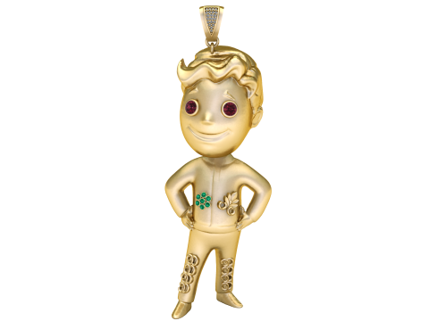 HANDSOME BOY PENDANT 3D PRINTABLE MODEL 3D-Druckmodell