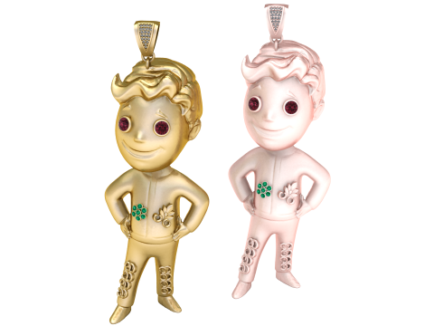 HANDSOME BOY PENDANT 3D PRINTABLE MODEL 3D-printmodel