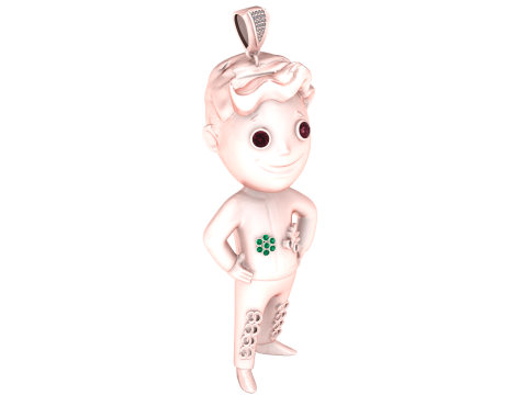 HANDSOME BOY PENDANT 3D PRINTABLE MODEL 3D-printmodel