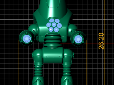 GOLDEN ROBOT DIAMOND PENDANT 3D PRINTABLE MODEL 3D Print Model
