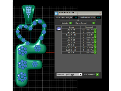 ALPHABET F HEART PENDANT 3D PRINTABLE MODEL 3D Print Model