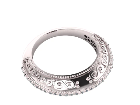 LUXURY ANTIQUE RING 3D PRINTABLE MODEL 3D Print Model