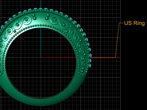 LUXURY ANTIQUE RING 3D PRINTABLE MODEL Modèles 3D en vedette