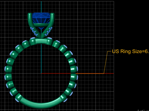 FANTASY STYLISH RING 3D PRINTABLE MODEL Model Cetak 3D