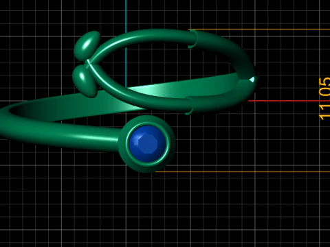 NEW STYLISH RING 3D PRINTABLE MODEL 3D Print Model