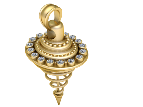 TOP TOY STYLE GOLD PENDANT 3D PRINTABLE MODEL 3D 打印模型