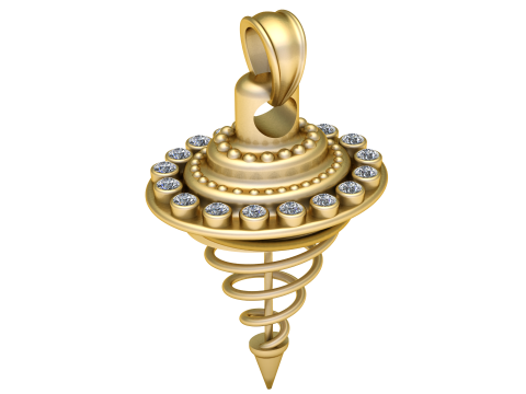 TOP TOY STYLE GOLD PENDANT 3D PRINTABLE MODEL 3D 打印模型