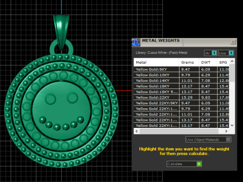 SMILY FACE COIN PENDANT 3D PRINTABLE MODEL Model Cetak 3D