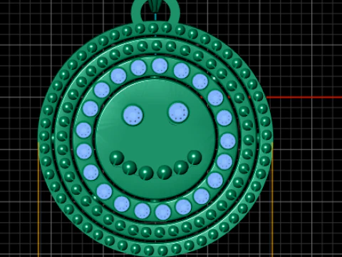 SMILY FACE COIN PENDANT 3D PRINTABLE MODEL 3D Print Model