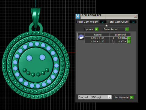 SMILY FACE COIN PENDANT 3D PRINTABLE MODEL Model Cetak 3D