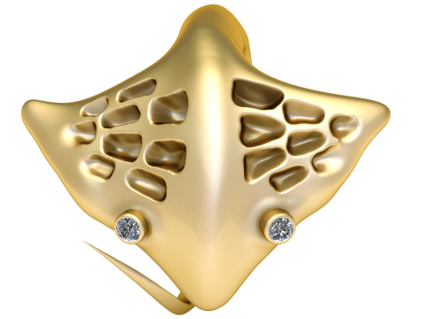 MONTA FISH STYLISH RING 3D PRINTABLE MODEL 3D Принт Модель