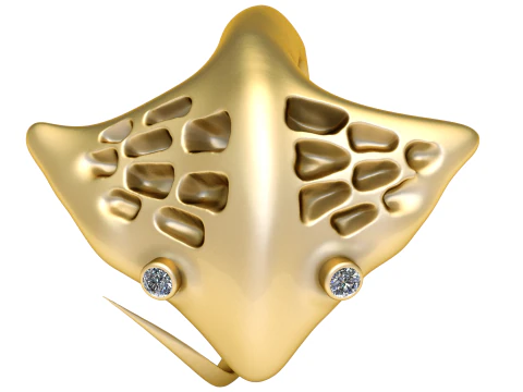 MONTA FISH STYLISH RING 3D PRINTABLE MODEL 3D Print Model