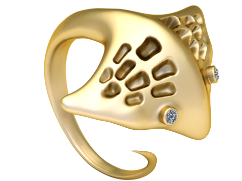MONTA FISH STYLISH RING 3D PRINTABLE MODEL 3D Принт Модель