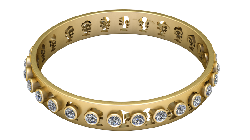 FANCY GOLD DIAMOND RING 3D PRINTABLE MODEL 3D Принт Модель .c4d .max .obj .3ds .fbx .stl .blend 