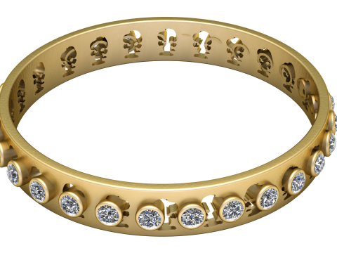 FANCY GOLD DIAMOND RING 3D PRINTABLE MODEL 3D प्रिंट मॉडल