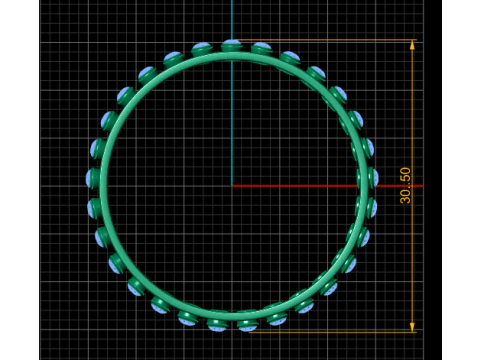 FANCY GOLD DIAMOND RING 3D PRINTABLE MODEL 3D Print Model