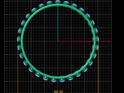 FANCY GOLD DIAMOND RING 3D PRINTABLE MODEL 3D Print Model