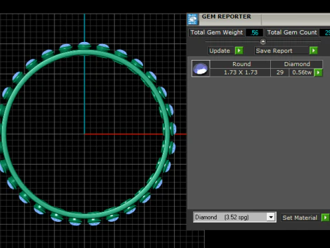 FANCY GOLD DIAMOND RING 3D PRINTABLE MODEL 3D Print Model