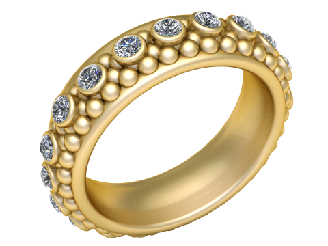 BUBBLES DESIGN RING 3D PRINTABLE MODEL 3D Print Model