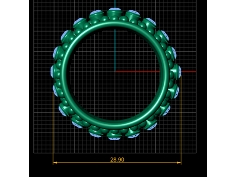 BUBBLES DESIGN RING 3D PRINTABLE MODEL 3D Print Model