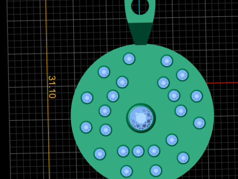 TRIANGLE DESIGN COIN PENDANT 3D PRINTABLE MODEL Model Cetak 3D